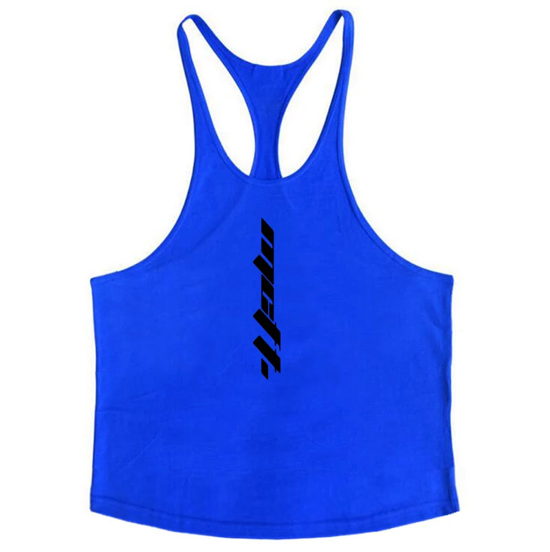 Mens Gym Clothing Bodybuilding Tank Tops Fitness Training Sleeveless Shirt Cotton Muscle Running Vest Casual Sports Singlets