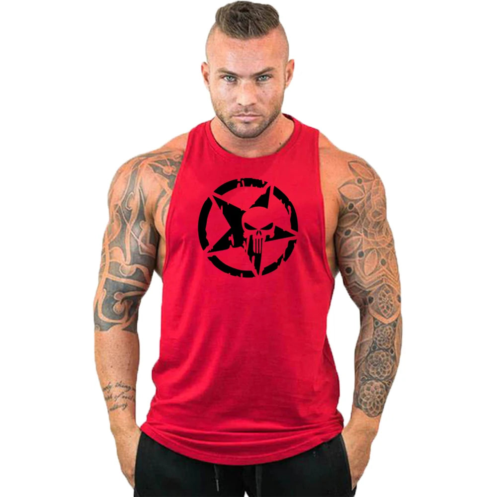 New fashion pure cotton sleeveless shirt vest men's fitness shirt men's undershirt bodybuilding exercise fitness vest fitness me