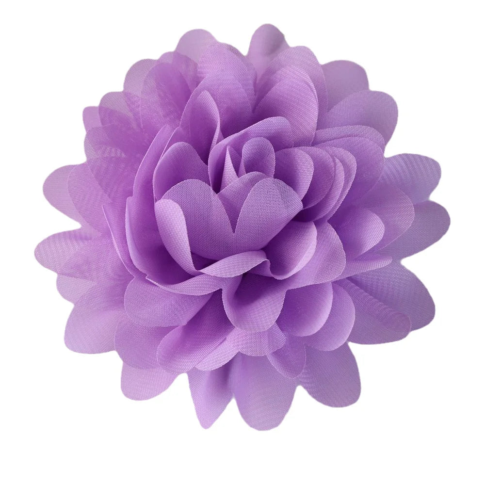 10cm Satin flower DIY accessories for Hair fabric flowers Chiffon Flower Hair Accessories Head wrap  No hair clips bow 10pcs/lot