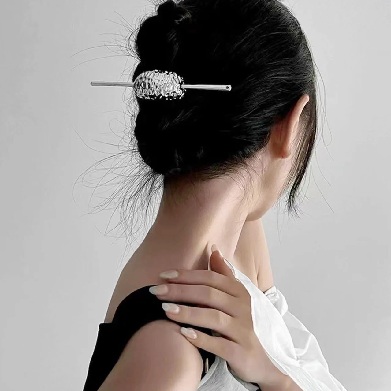Long Tassel Hair Sticks Hairpin Chain For Women Silver Color Hair Bun Chopsticks Detachable Girls Bead Hair Accessories Jewelry