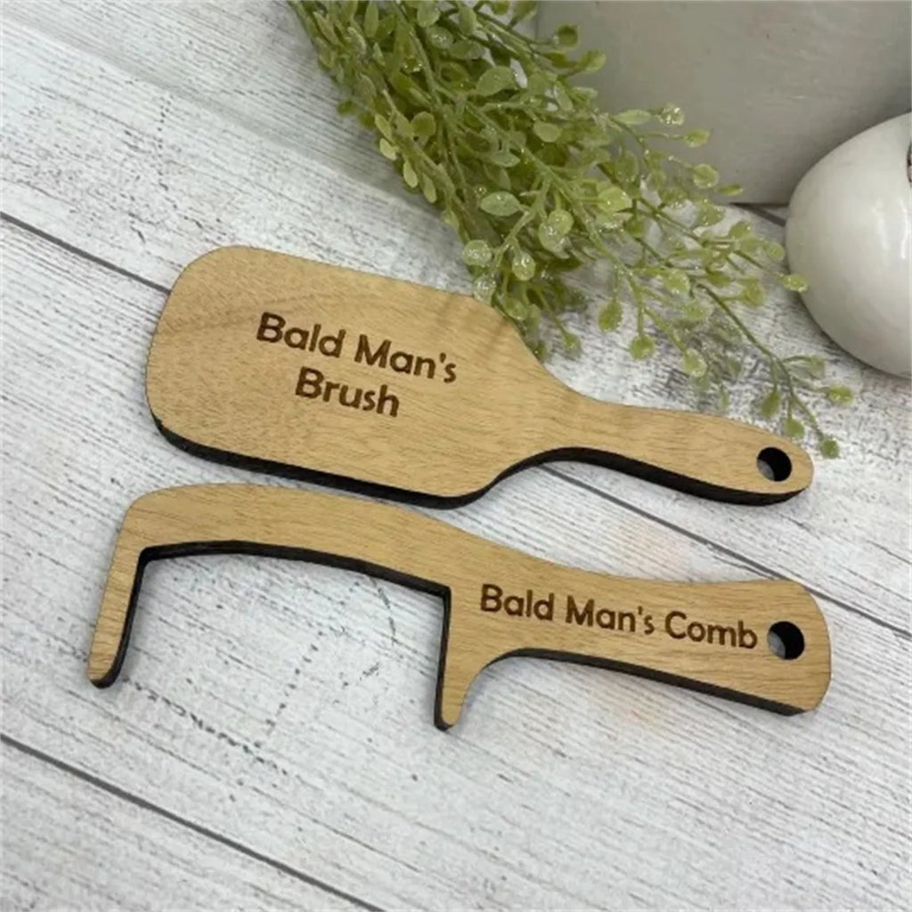 Funny Bald Man Grooming Tool Novelty Bald Man Hair Comb Hair Brush Buffer Head Polish Shiner Baldness Hairbrushes Gag Gift Comb