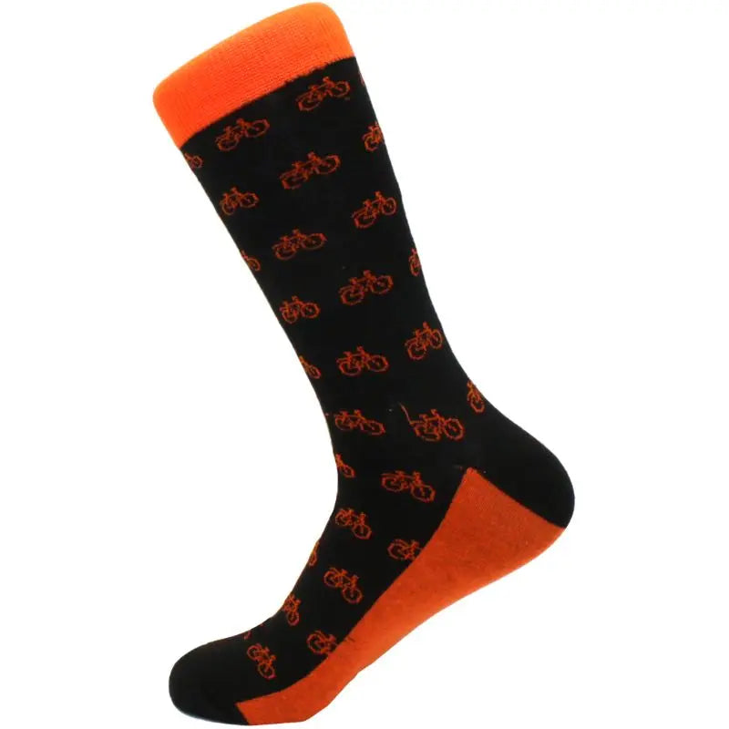 Men's hip hop harajuku socks polka dot alien skateboard checkered animal medium cut funny socks