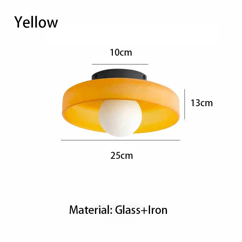 ModernVintage Glass Ceiling Light Hallway Hallway Balcony Kitchen Hallway Light Bedroom Ceiling Light Multi-Colored Glass