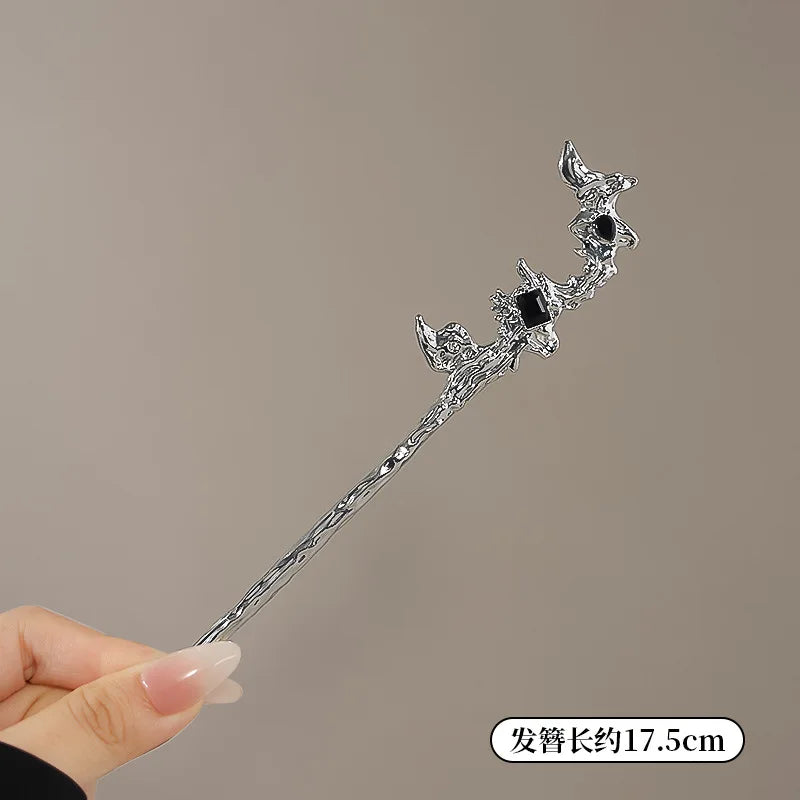 Elegant Flower Tassel Hairpin For Women Exquisite Neo-chinese Style Metal Hair Stick Girls Fashion Jewelry Hair Accessories