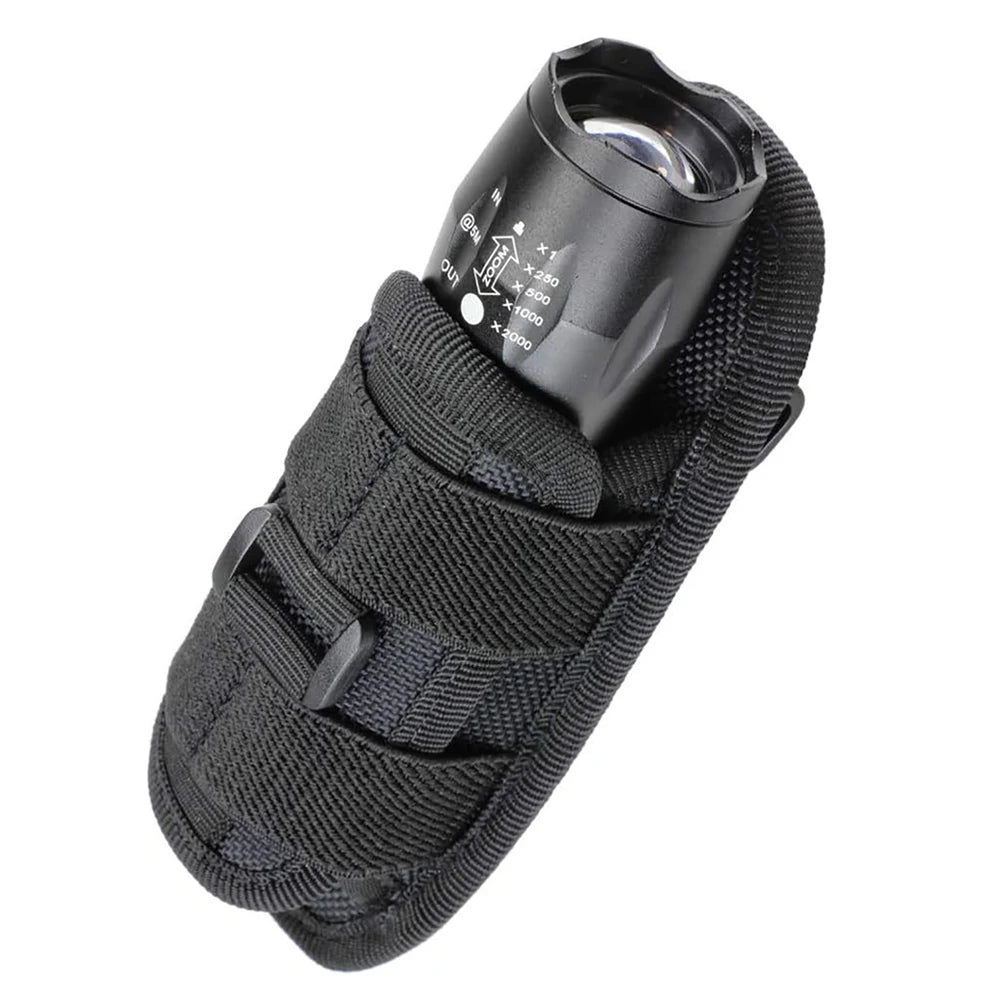 Tactical Flashlight Pouch Holster Molle Torch Holder Carry Case EDC Tool Waist Bag Outdoor Sport Camping Hunting Accessories