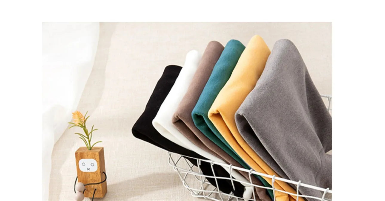 Children's Clothing Boys Girls Winter Thermal T-shirts Turtleneck Solid Long Sleeve Soft Warm Fleece Bottoming Shirts Kids Tops