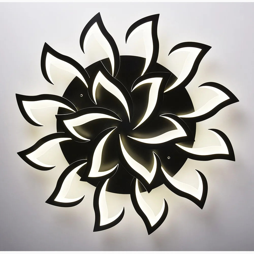 Modern LED Ceiling Light fixture Flower Design chandelier Dimmable Home Lighting Kitchen Living room Bedroom Ceiling Lamp lustre