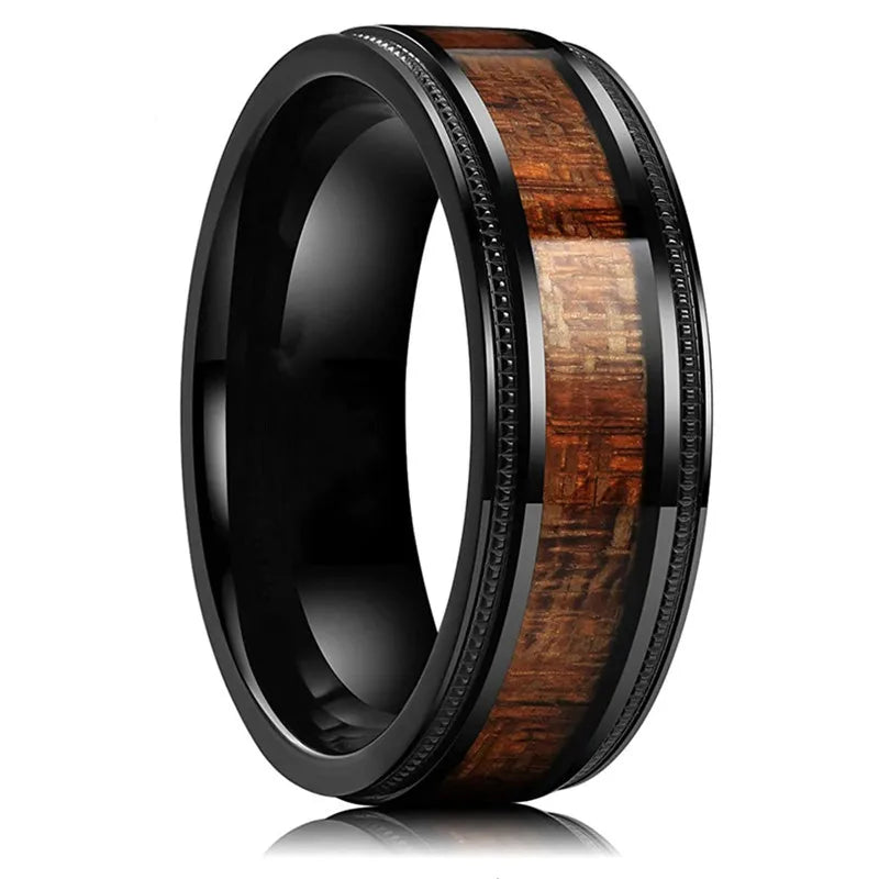 2025 Classical Viking Rune Wood Grain Rings For Men Anniversary Party Jewelry Accessories Gift Fashion Stainess Steel Men Rings