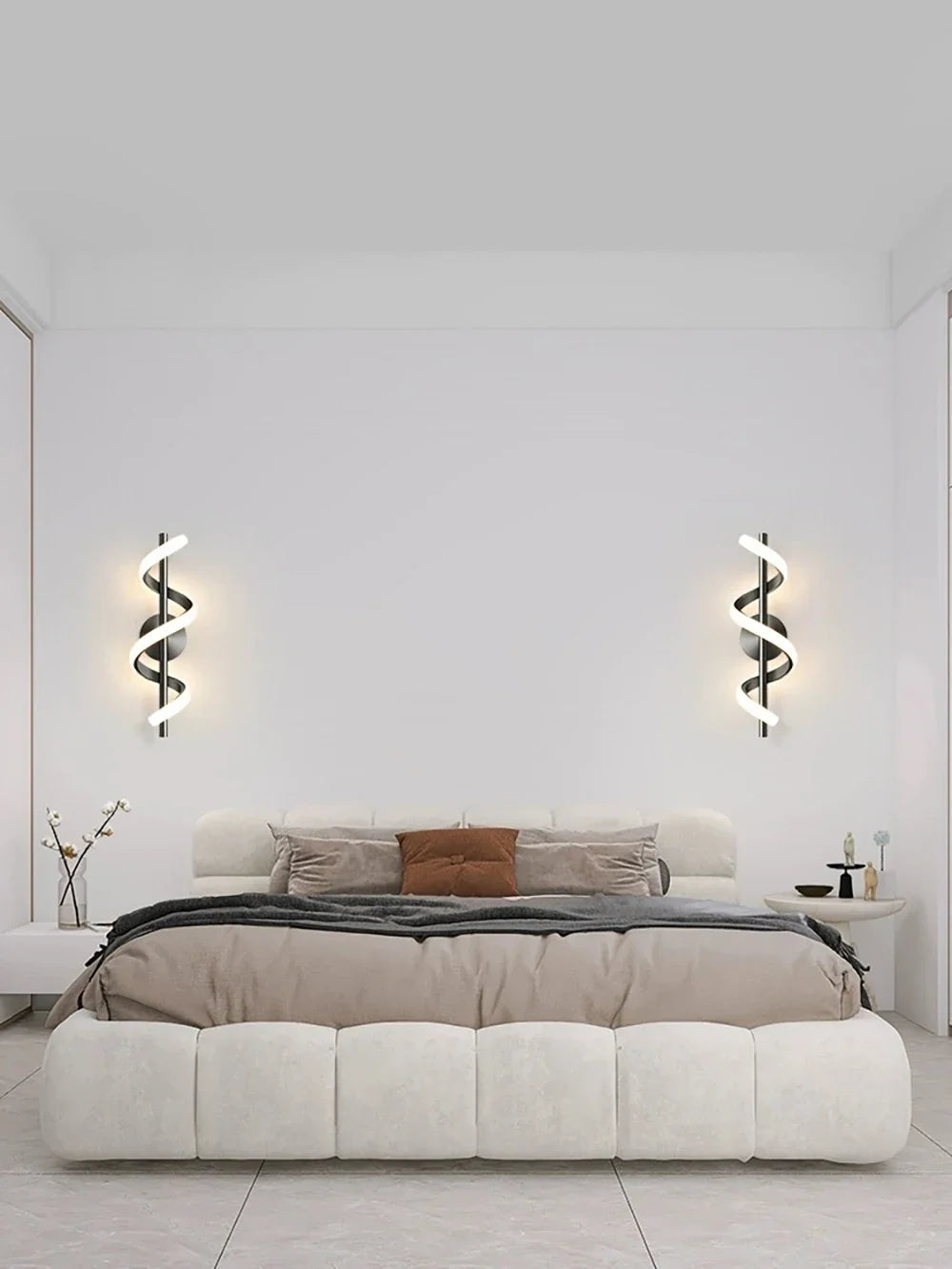 Modern LED Wall Lamp White Warm Light For Living Room Corridor Bedroom Bedside Staircase Home Indoor Lighting Fixtures