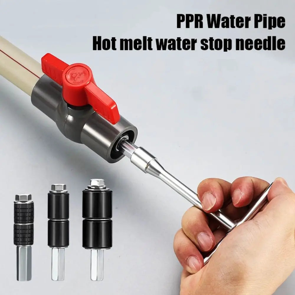 Universal Metal Hot-melt Water Stop Pin 20/25/32 Rubber Water Stop Needle Kitchen Plugging Repair Plumbing Tool Set PPR Pipe