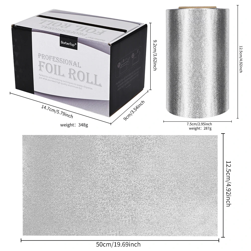 Professional Hair Tin Foil Roll For Curling, Dyeing, Highlights And Nail Polish Removal - Salon Quality Beauty Supply