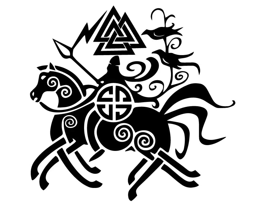 15cm Cartoon Viking Rune Fun Personality Car Window Body Cover Scratches Stickers Stylish, Cute, Exterior Parts PVC Accessories