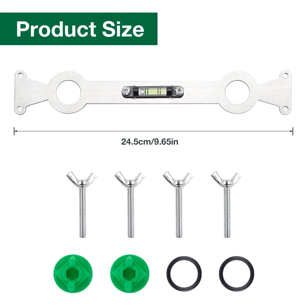 Metal Hot and Cold Water Pipe Leveler with Bubble Level Indicator-Durable Precision Leveling Tool for Plumbing Adjustments