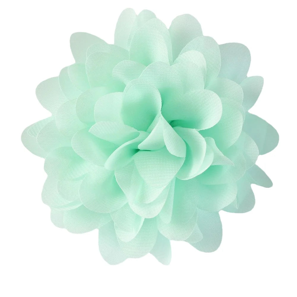 10cm Satin flower DIY accessories for Hair fabric flowers Chiffon Flower Hair Accessories Head wrap  No hair clips bow 10pcs/lot