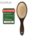 Black Wood Hair Brush Women Head Scalp Massage Detangling Hairbrush Wide Tooth Hair Comb Airbag Hair Loss Improve Scalp Tool