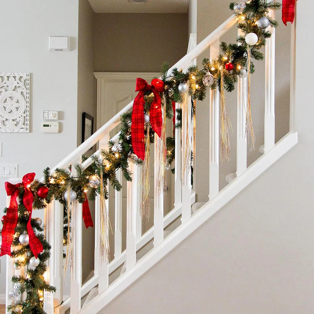 3000 Strands Christmas Tinsel Foil Fringe Garland Xmas Tree Decoration Gold Tinsel Icicles Iridescent Holiday Winter Party Decor