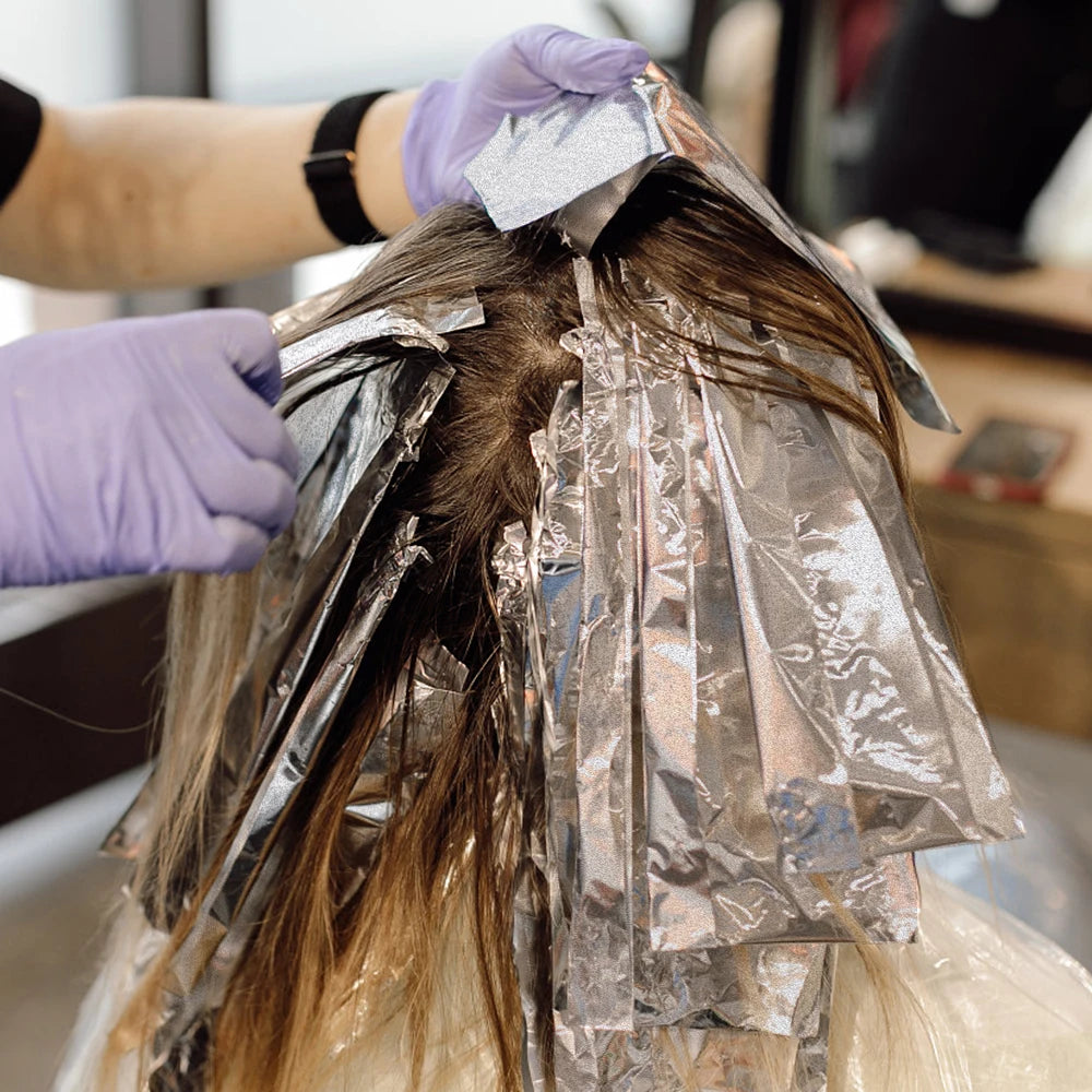 Professional Hair Tin Foil Roll For Curling, Dyeing, Highlights And Nail Polish Removal - Salon Quality Beauty Supply