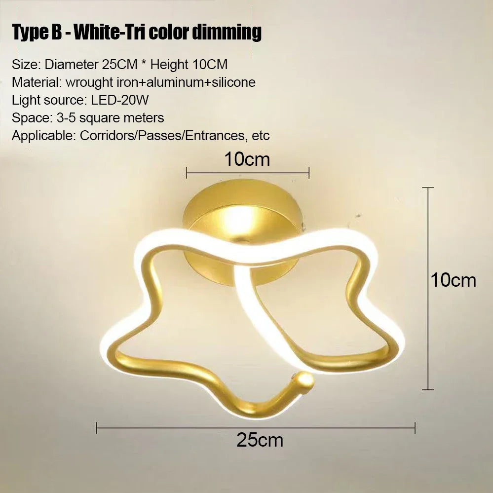 LED Strip Aisle Ceiling Lights Modern Minimalist Living Room Lamps For Balcony Entrance Staircase Home Decor Multiple shapes