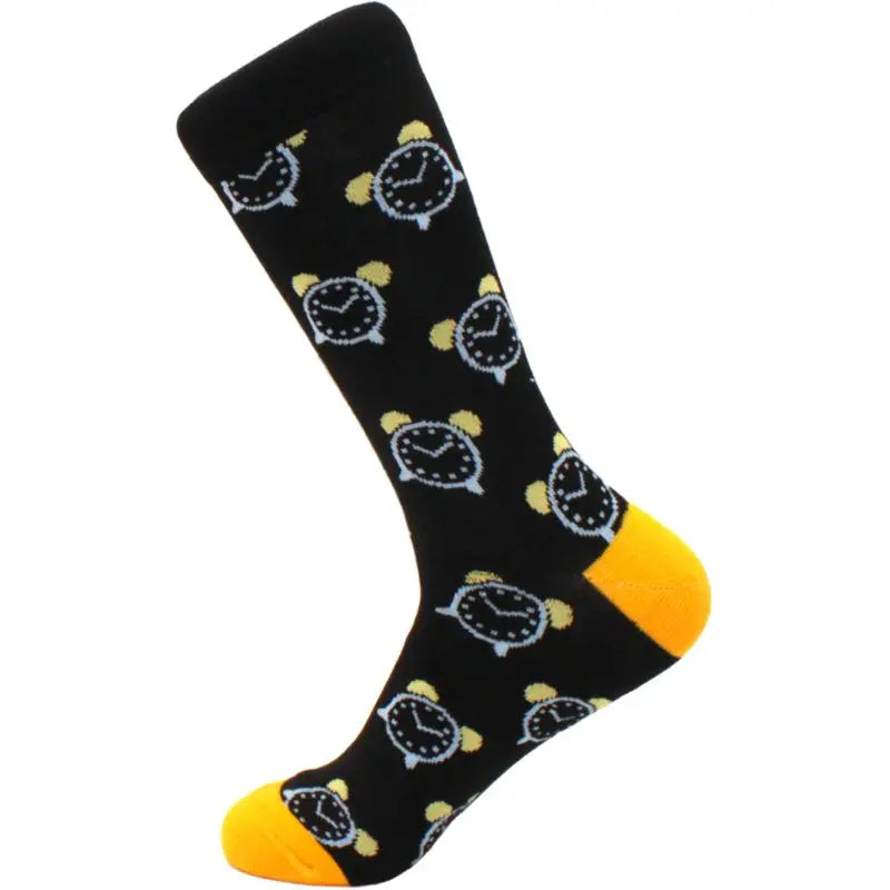 Men's hip hop harajuku socks polka dot alien skateboard checkered animal medium cut funny socks