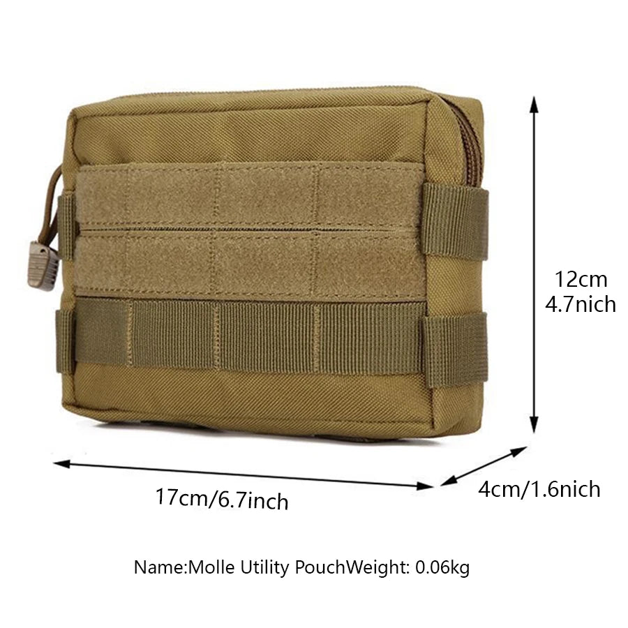Multi functional accessory miscellaneous bag storage bag can be hung on top of outdoor vest, outdoor backpack belt