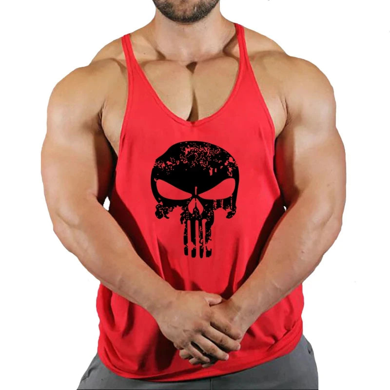 Spider Print Fitness Tank Top Fitness Shirt Muscle Men's Single Tank Top Men's Sleeveless Sweatshirt Men's Tops Fitness Clothing