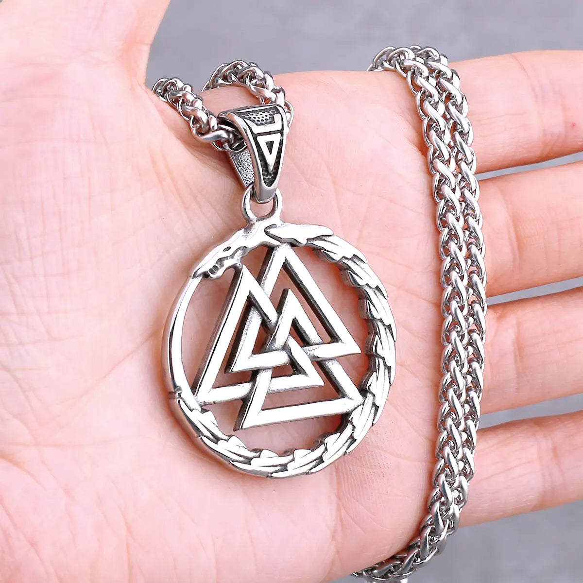 Vikings Odin Rune Necklace Various Men's Nordic Vegvisir Valknut Amulet Pendant Stainless Steel Punk Fashion Jewelry Wholesale