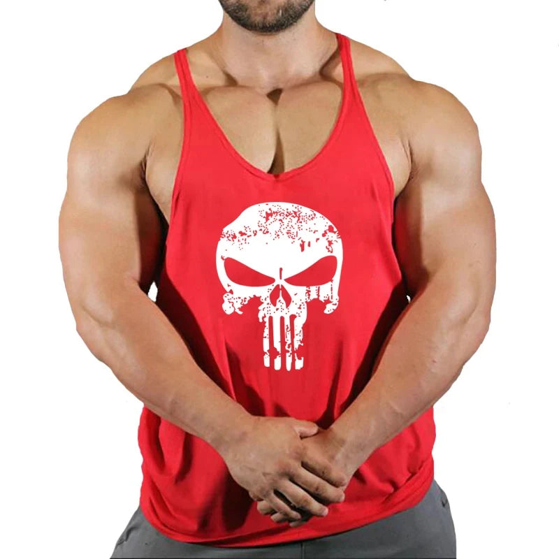 Spider Print Fitness Tank Top Fitness Shirt Muscle Men's Single Tank Top Men's Sleeveless Sweatshirt Men's Tops Fitness Clothing
