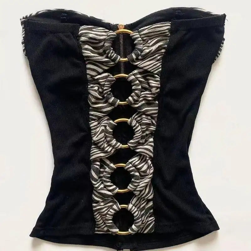 Women Clothing Summer Crop Tops 2025 Ropa Mujer Halter Backless Loose Vest Sweet Korean Camis Korean Leopard Print Sexy Tanks