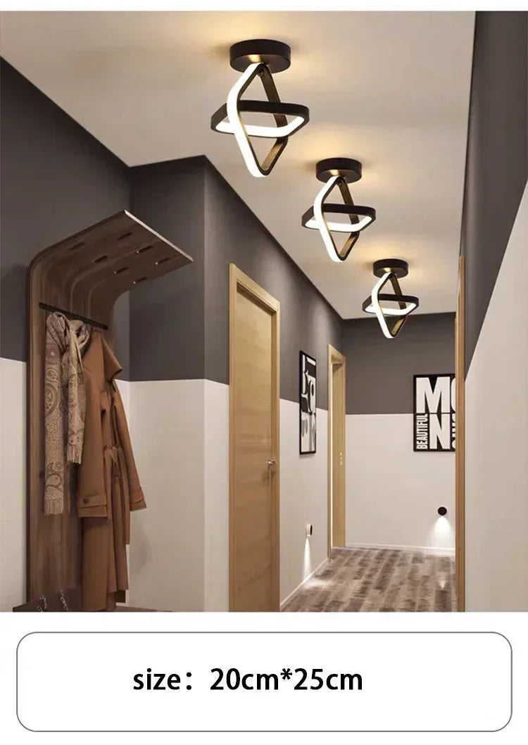 LED Strip Aisle Ceiling Lights Modern Minimalist Living Room Lamps For Balcony Entrance Staircase Home Decor Multiple shapes