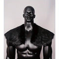Viking Fur Shawl Medieval Faux Fur Cape Shoulder Renaissance Cosplay Costume