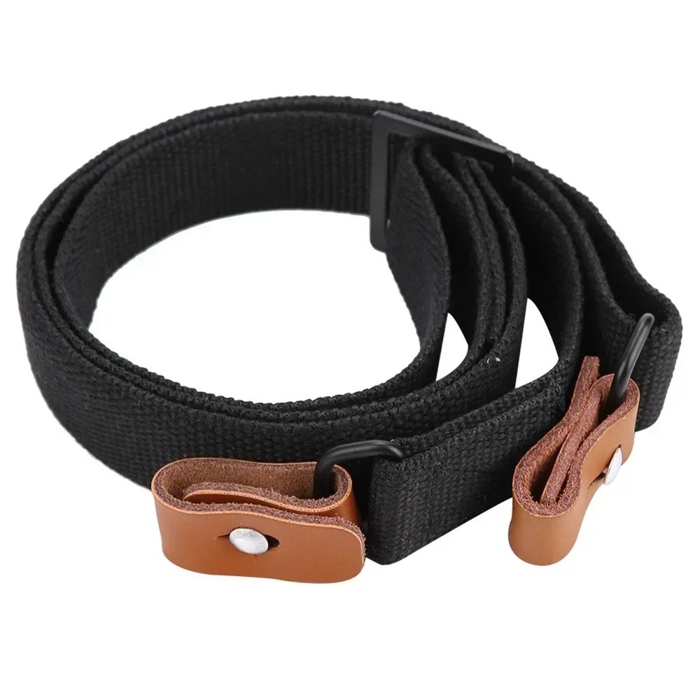 Outdoor Survival Belt Original Gun Sling Airsoft Hunting Shooting Adjustable Leather Two Point AK Rifle Strap Hunt Accessories