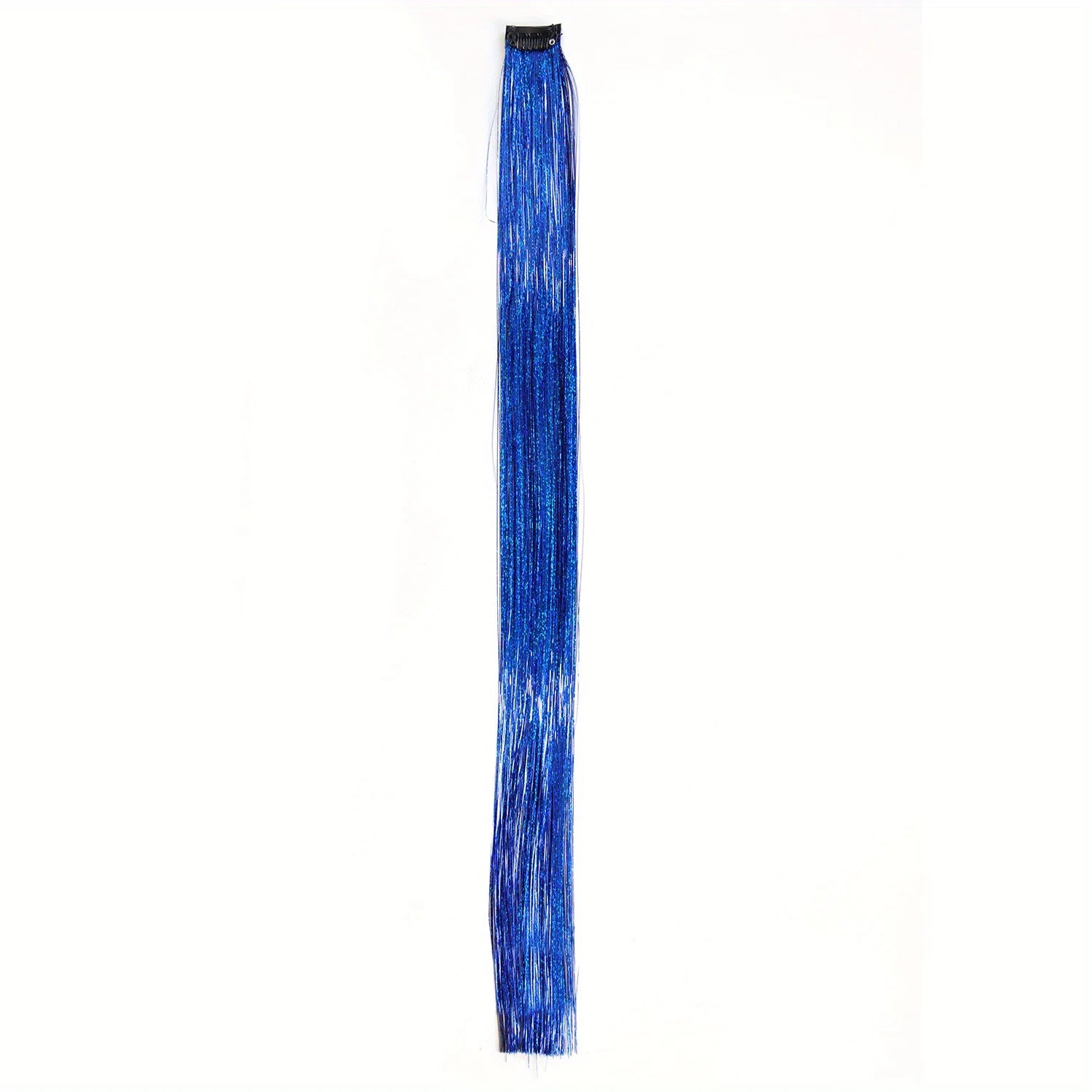 Clip In Hair Tinsel, Fairy Hair Tinsel Kit 22 Inches Glitter Colorful Clip On Tinsel Hair Extensions for Girls Hair Accessories