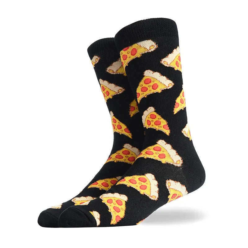 Men's Hip Hop Harajuku Socks Shark Clown Skateboarding Oil Painting Animal Mid-cut funny socks