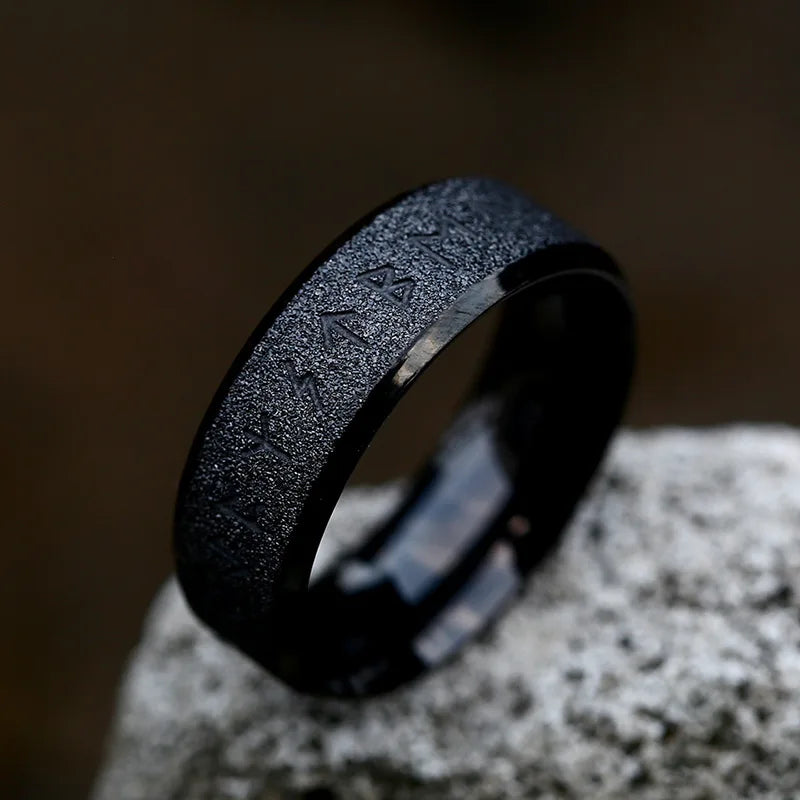 Fashion Nordic Viking Rune Ring for Men Women Simple Amulet 316L Stainless Steel Vintage Viking Rings Jewelry Gift Wholesale