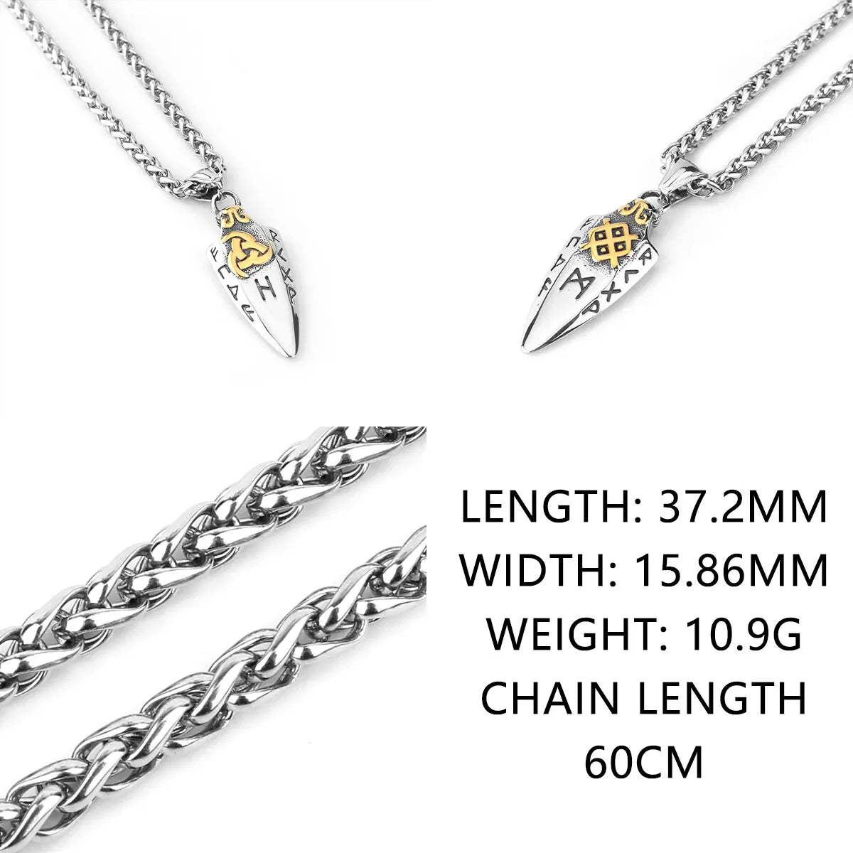Vikings Odin Rune Necklace Various Men's Nordic Vegvisir Valknut Amulet Pendant Stainless Steel Punk Fashion Jewelry Wholesale