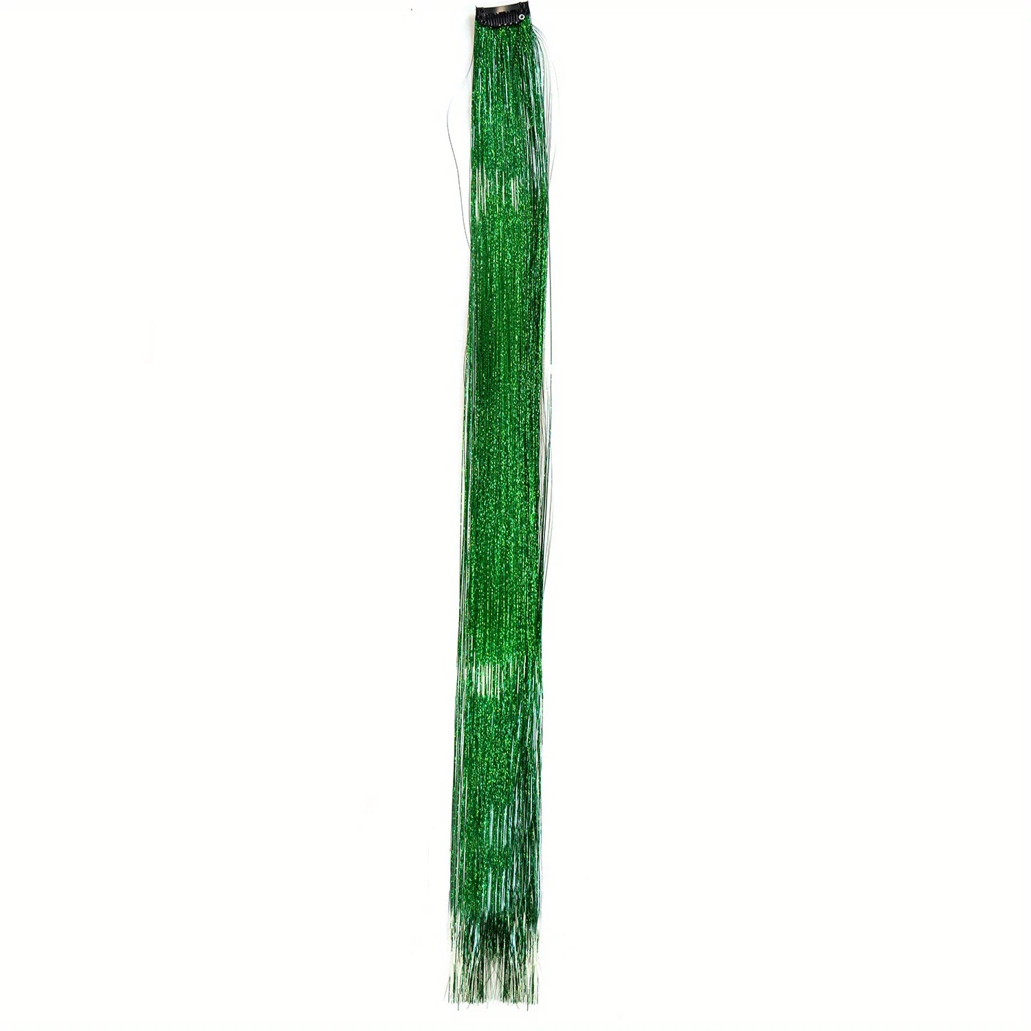 Clip In Hair Tinsel, Fairy Hair Tinsel Kit 22 Inches Glitter Colorful Clip On Tinsel Hair Extensions for Girls Hair Accessories