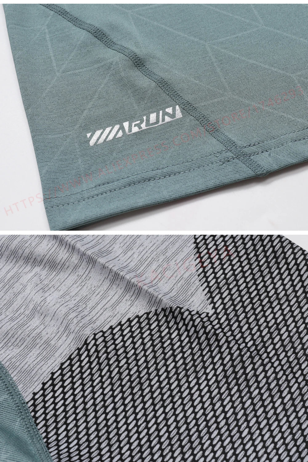 Mens Sport Tee Bodybuilding Gym Running Jogging Short Sleeves Fashion Patchwork Print Breathable Quick Drying Workout Shirts