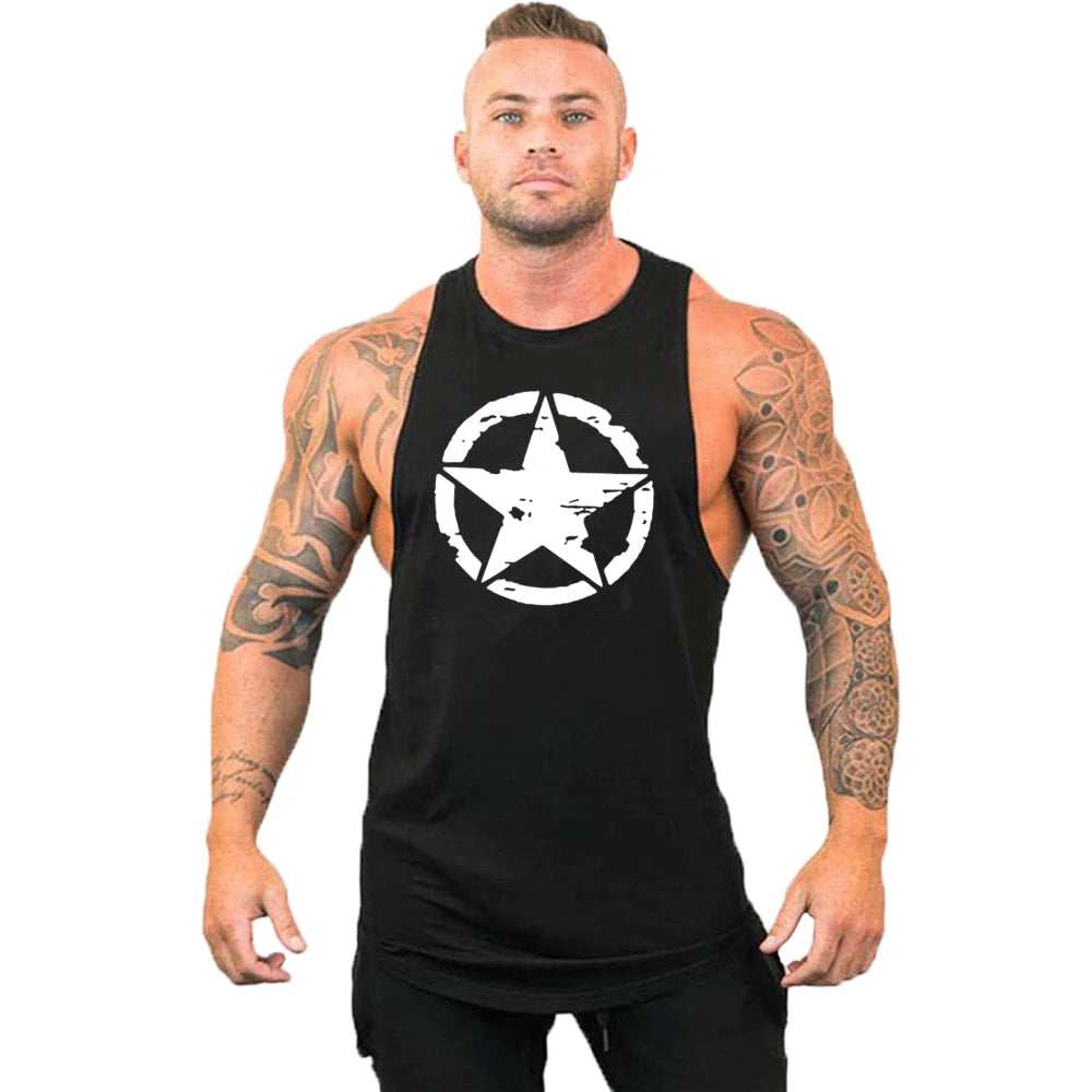 New fashion pure cotton sleeveless shirt vest men's fitness shirt men's undershirt bodybuilding exercise fitness vest fitness me