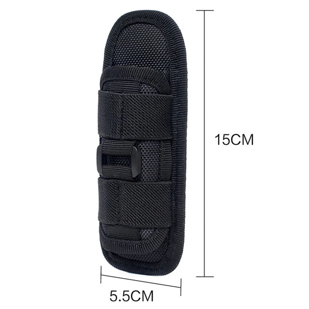 Tactical Flashlight Pouch Holster Molle Torch Holder Carry Case EDC Tool Waist Bag Outdoor Sport Camping Hunting Accessories