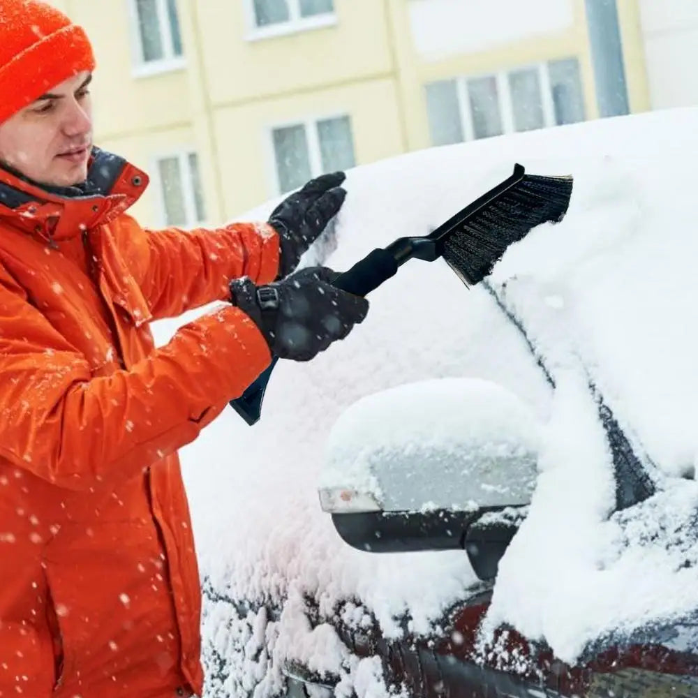 Ice Scrapers for Car Windshield 2 in 1 Snow Scraper and Brush Ergonomic Foam Grip Snow Cleaner for Car Window Ice Scraper