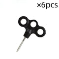 6Pcs Screw Hooks, Rope Buckles, Hiking Camping Pins, Tent Nails, Luminous Travel Outdoor Gear Tent Accessories, Three-Eye Outdoor Deck Rope Fasteners, Tent Accessories
