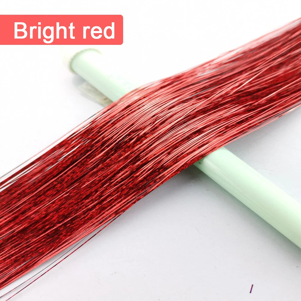 Tinsel Hair Extension 36 Inch Sparkle Glitter Tinsel Hair Rainbow Colored Synthetic Crochet Hair Extensions Hair Accessories
