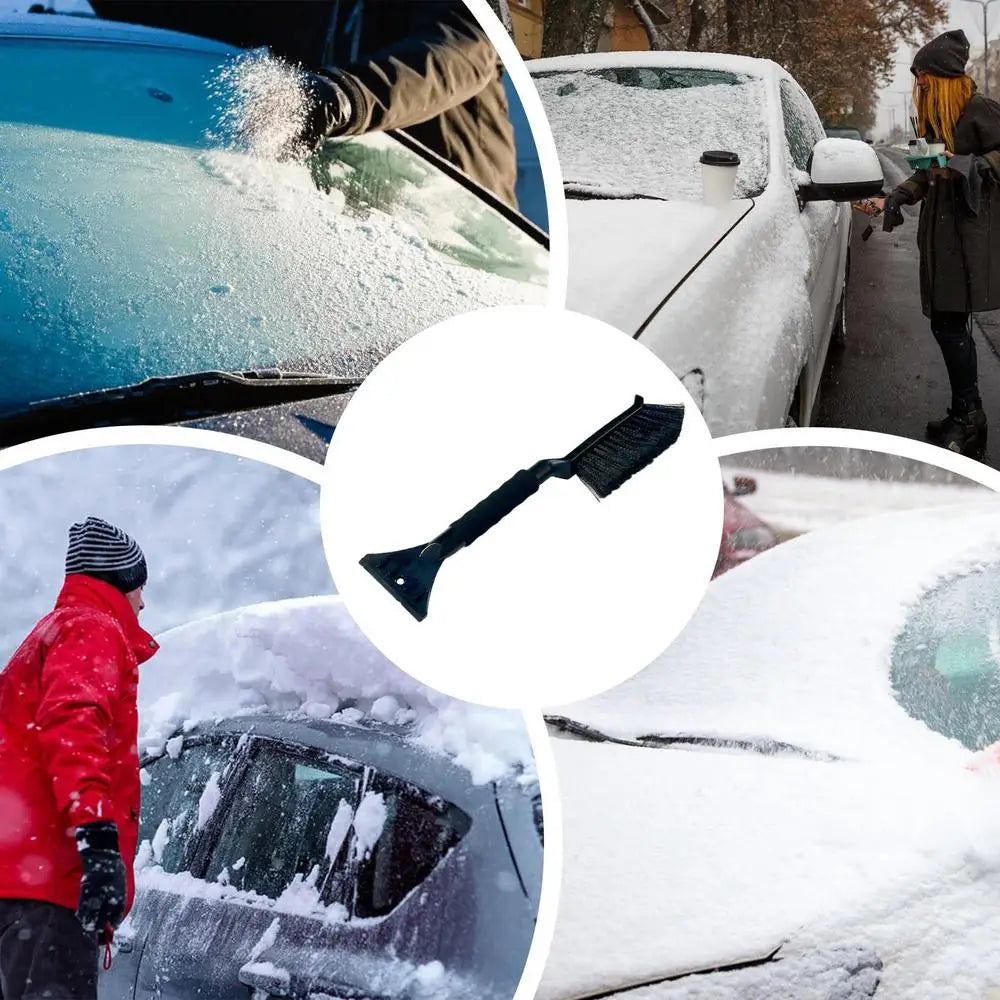 Ice Scrapers for Car Windshield 2 in 1 Snow Scraper and Brush Ergonomic Foam Grip Snow Cleaner for Car Window Ice Scraper
