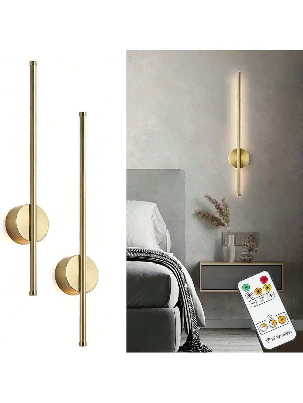 LED Rechargeable Wall Light Installation Free Wall Sconce 1PC 50CM  Dimming For Livingroom Sofe Beside Bedroom Wall Decor Lamp