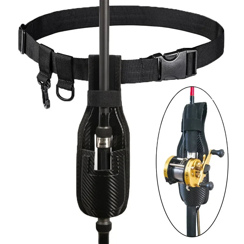 Portable rod holder fishing gear accessory with adjustable waist fishing rod insertion device fishing accessories tool outdoor