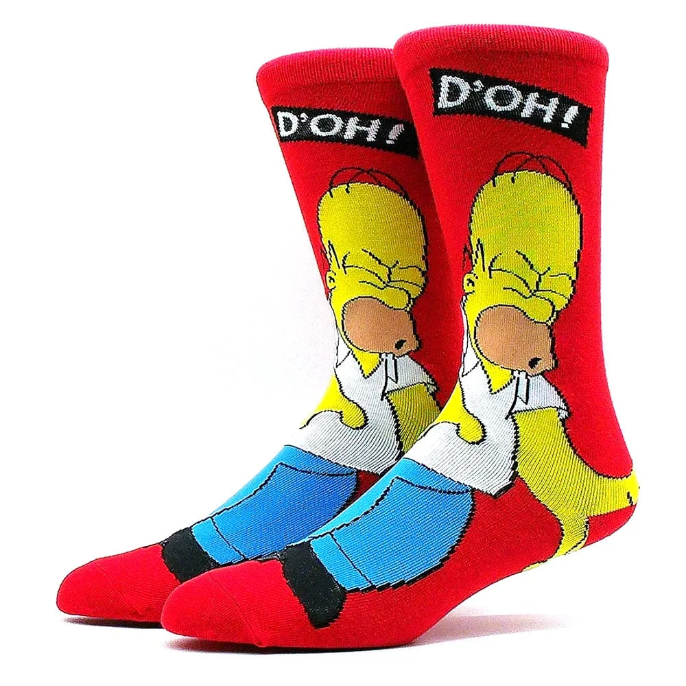 2023 Funny Socks Hot Selling High Quality Anime Socks Men's Women's Funny Socks Personality Fashion Men's Socks Cartoon Socks