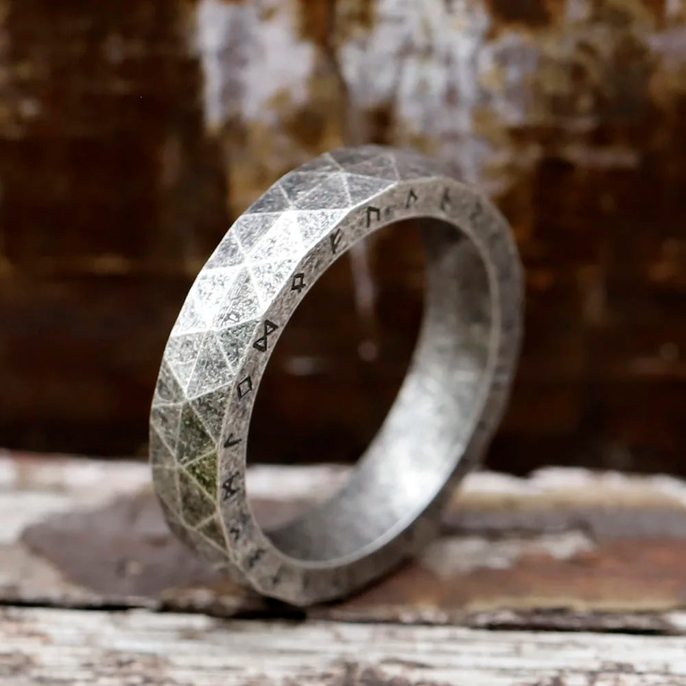 New Stainless Steel Viking Rune Ring Men Scandinavn Wedding Womens Amulet Band Jewelry Gift Anel free shipping