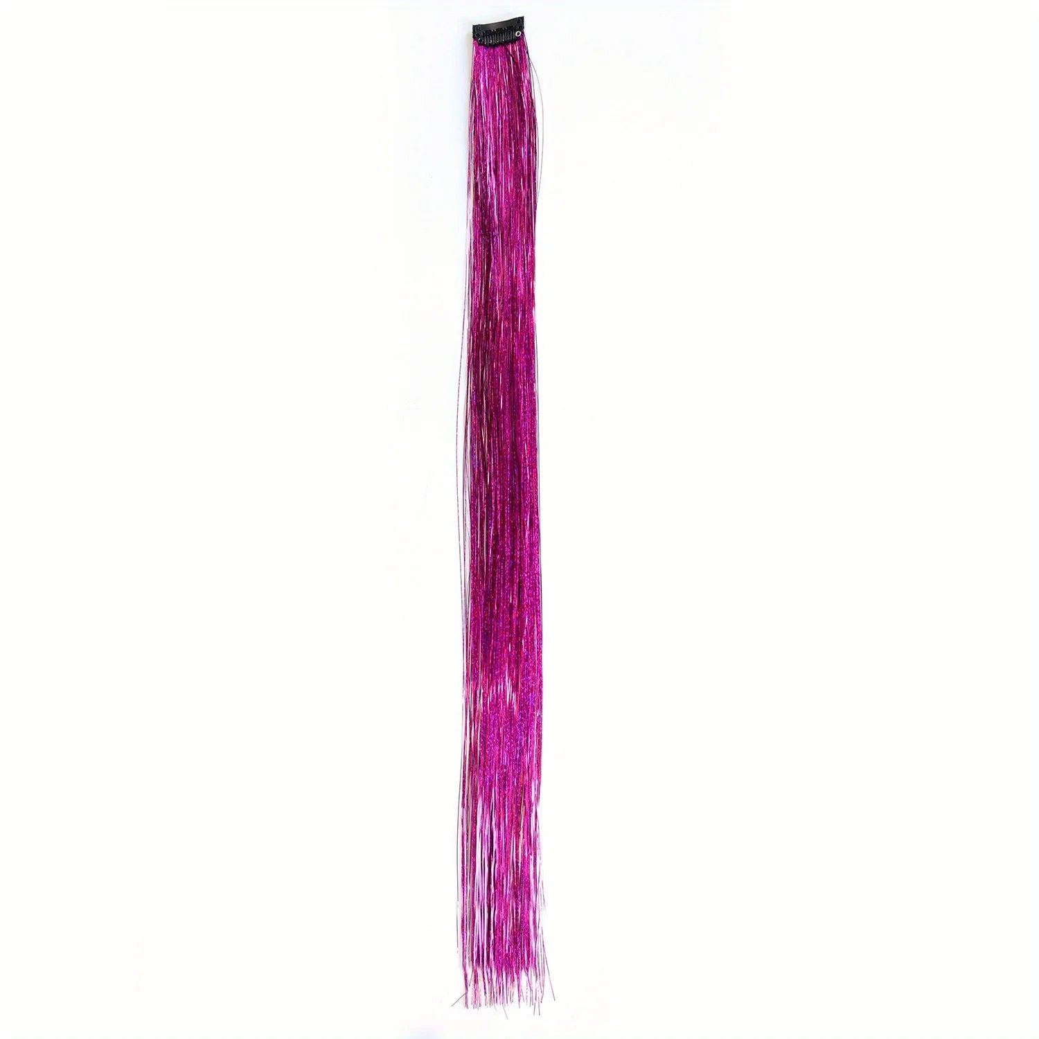 Clip In Hair Tinsel, Fairy Hair Tinsel Kit 22 Inches Glitter Colorful Clip On Tinsel Hair Extensions for Girls Hair Accessories