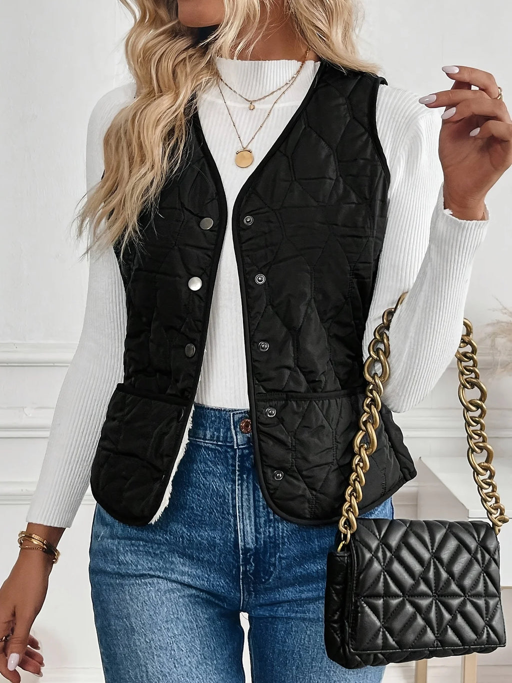 Women's Warm Lined Jacket, Winter Clothing Women's Vest