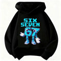 Children Hoodie 67 Six Seven Clothing Steal A BrainRot Cartoon Girls Boy Hooded Italian Brainrot Sweatshirt Korean Pullover Tops